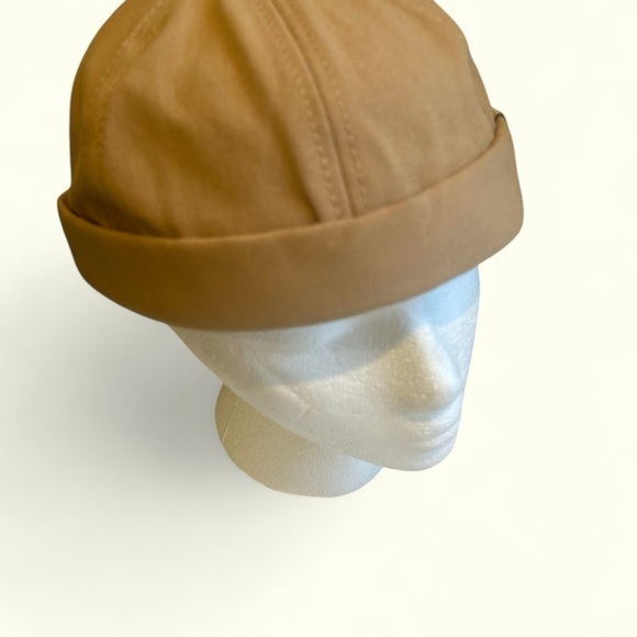 N & H tan cotton minimalist adjustable Free size beanie, cap, unisex, retro - Picture 1 of 6